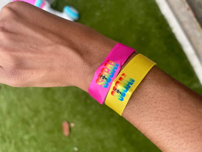 WebcamCoversNow.com - Full Color Satin Cloth Wristbands