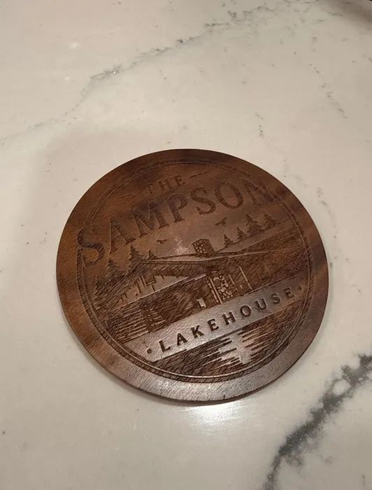 WebcamCoversNow.com - Custom Handmade Walnut Coaster