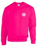 Gildan Adult Heavy Blend Adult 8 oz., 50/50 Fleece Crew Safety Pink