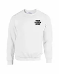 Gildan Adult Heavy Blend Adult 8 oz., 50/50 Fleece Crew WHITE