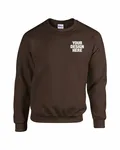 Gildan Adult Heavy Blend Adult 8 oz., 50/50 Fleece Crew Dark Chocolate