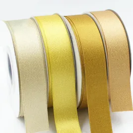 Gold/Silver Purl Double Face Satin Ribbon - Webcam Covers Now
