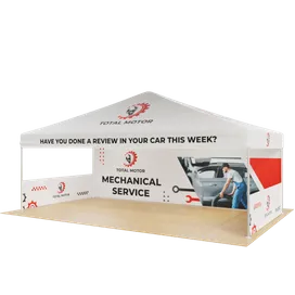 Custom Outdoor Trade Show Displays Heavy Duty 20ft X 10ft - Webcam Covers Now