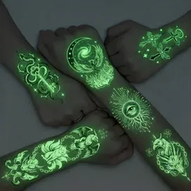 Glow Tattoos with Colorful Imprint - Webcam Covers Now