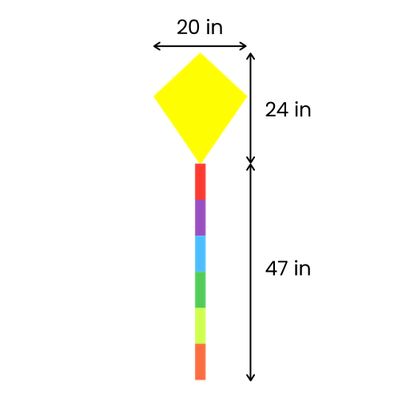 24in L x 20in W (47in Tail Length)