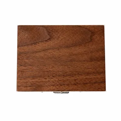 Walnut with Silver Frame - Webcam Covers Now