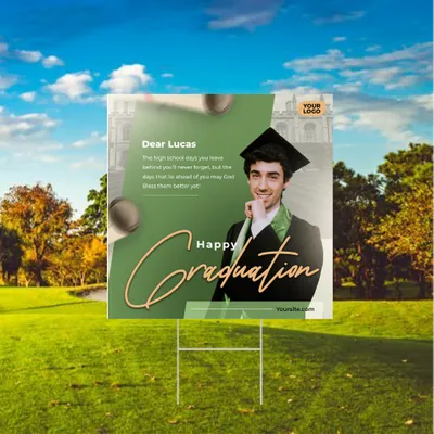 Custom Size Wishing Graduation Yard Sign