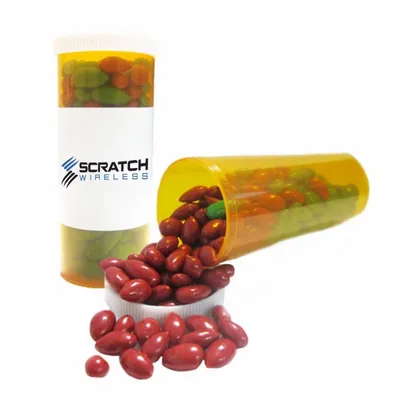 Small Promo Pill Bottles-Chocolate Sunflower Seeds - Webcam Covers Now