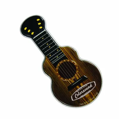 Dark Woodgrain Acoustic Guitar Shaped Mint Tin - Webcam Covers Now