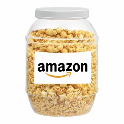Large Plastic Jar - Caramel Popcorn - Webcam Covers Now