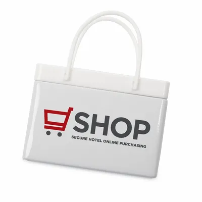 White Shopping Bag Tin - Webcam Covers Now