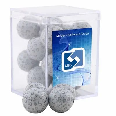 Acrylic Box with Chocolate Golf Balls - Small - Webcam Covers Now