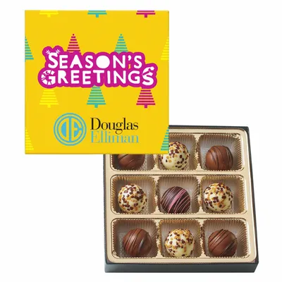 Truffle Gift Box Full Color Lid with 9 Truffles - Webcam Covers Now
