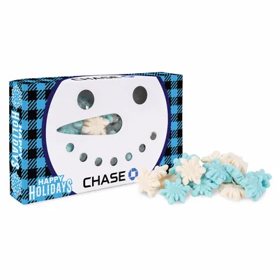Snowman Die Cut Box with Gummy Glitter Snowflakes - Webcam Covers Now