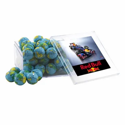 Acrylic Box with Chocolate Globes - Large - Webcam Covers Now