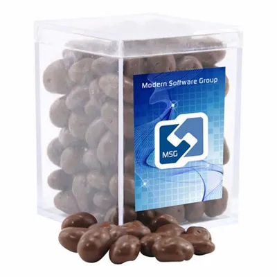 Acrylic Box with Choc Covered Raisins - Small - Webcam Covers Now