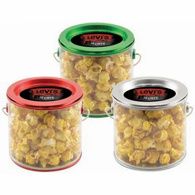 Tin Pail with Caramel Popcorn - Webcam Covers Now