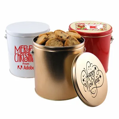 1 Gallon Gift Tin with Cookies - Webcam Covers Now