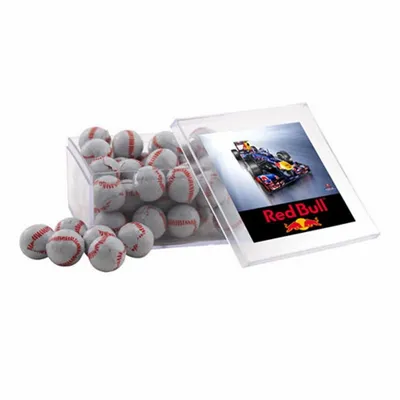 Acrylic Box with Chocolate Baseballs - Large - Webcam Covers Now
