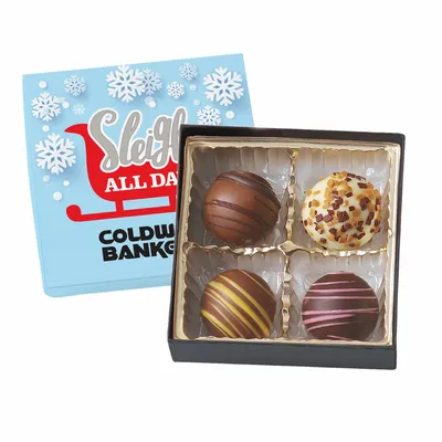 Truffle Gift Box Full Color Lid with 4 Truffles - Webcam Covers Now