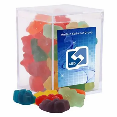 Clever Candy Small Acrylic Candy Box with Gummy Bears - Webcam Covers Now