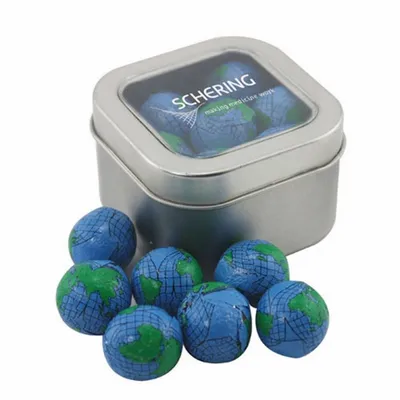 Window Tin with Chocolate Globes - SBF2500 - Webcam Covers Now