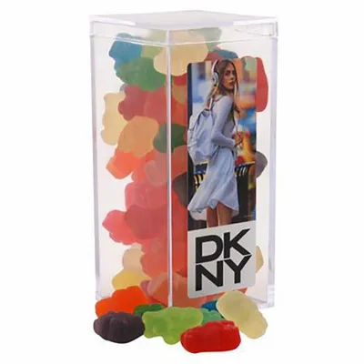 Clever Candy Large Rectangle Acrylic Candy Box with Gummy Bears - Webcam Covers Now