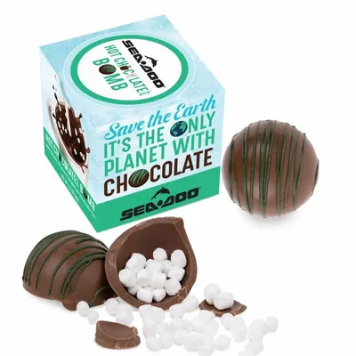 Hot Chocolate Bomb with Green Drizzle - Webcam Covers Now