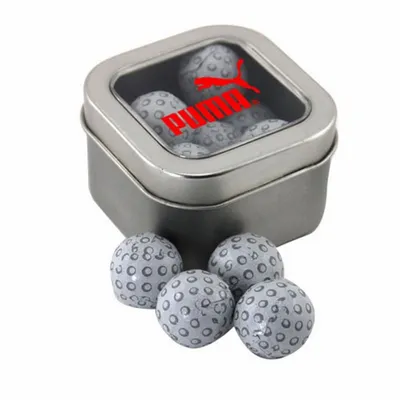 Window Tin with Chocolate Golf Balls - SBF2500 - Webcam Covers Now