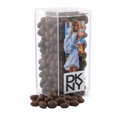 Acrylic Box with Chocolate Covered Raisins - Webcam Covers Now