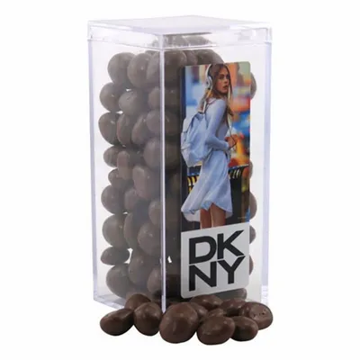 Acrylic Box with Chocolate Covered Peanuts - Medium - Webcam Covers Now