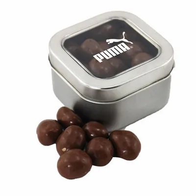 Window Tin with Choc Peanuts - Webcam Covers Now