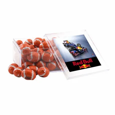 Acrylic Box with Chocolate Footballs - Large - Webcam Covers Now