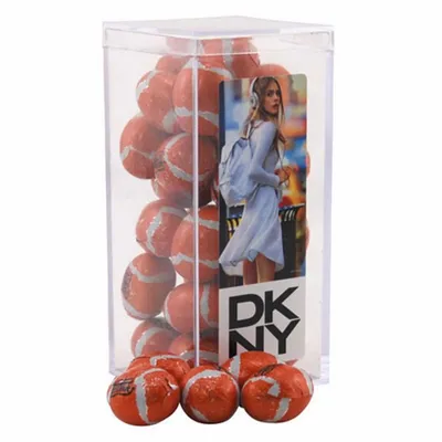 Acrylic Box with Chocolate Footballs - Medium - Webcam Covers Now