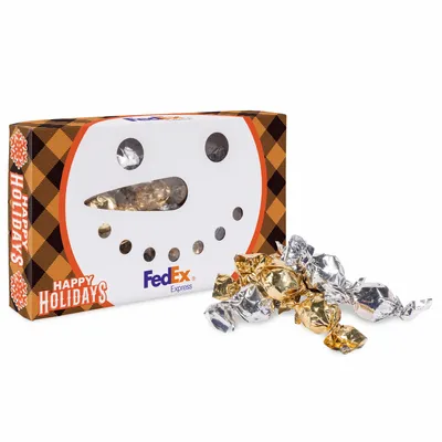 Snowman Die Cut Box with Twist Wrapped Truffles - Webcam Covers Now
