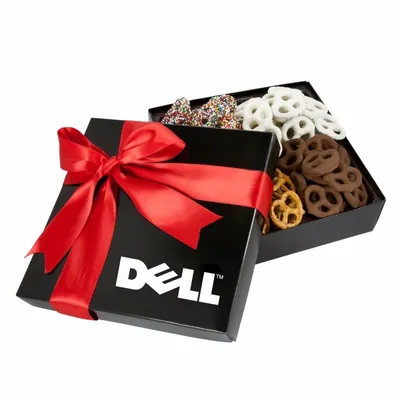 4 Delights Gift Box - Assorted Mini Pretzels - Webcam Covers Now