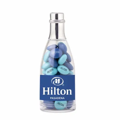 Champagne Bottle with Imprinted Chocolate Buttons - Webcam Covers Now