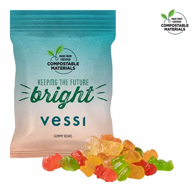 2oz. ECO-Digibag, Compostable & Full Color, Gummy Bears - Webcam Covers Now