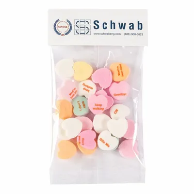 Small Header Bags - Imprinted Conversation Hearts - Webcam Covers Now