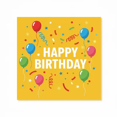 Happy Birthday Napkins - Webcam Covers Now