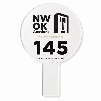 Foam Auction Paddles - Webcam Covers Now