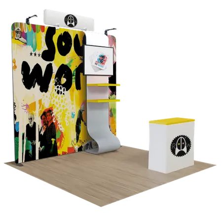 3 m x 3 m Messedisplays - Webcam Covers Now