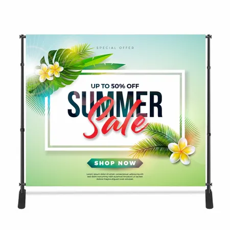 Adjustable Stand Banners - Webcam Covers Now