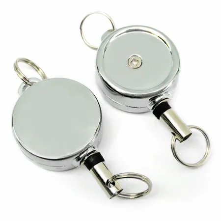 Silver Reel Keychain Silver Reel Keychain - Webcam Covers Now