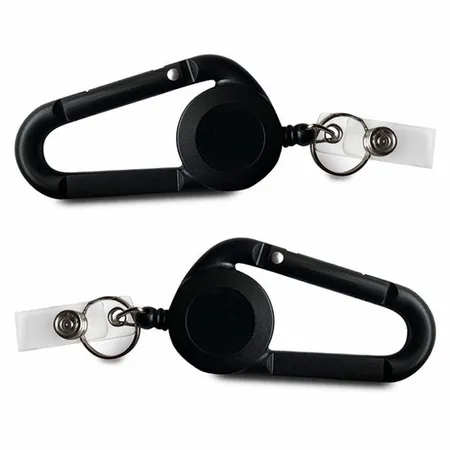 Carabiner Clip Badge Reel Keychain Carabiner Clip Badge Reel Keychain - Webcam Covers Now