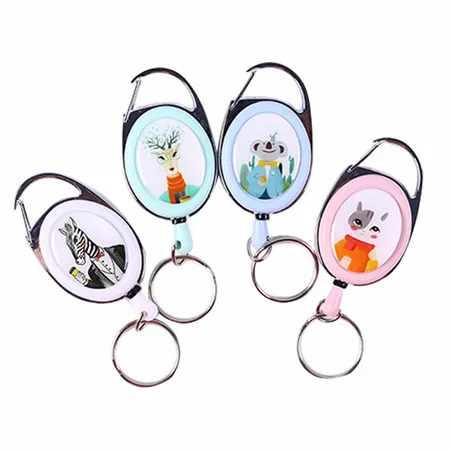 Clip Drawstring Badge Reel Keychain Clip Drawstring Badge Reel Keychain - Webcam Covers Now