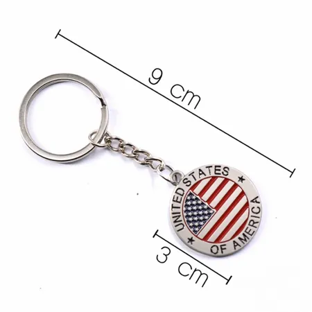 Custom US Flag Keychain