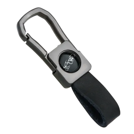 Gun Metal Caribiner Keychain