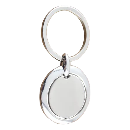 Spinning Circle Metal Keychain