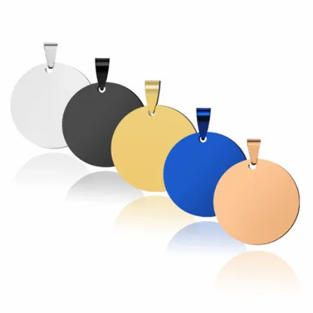 Full Color Circle Metal Keychain